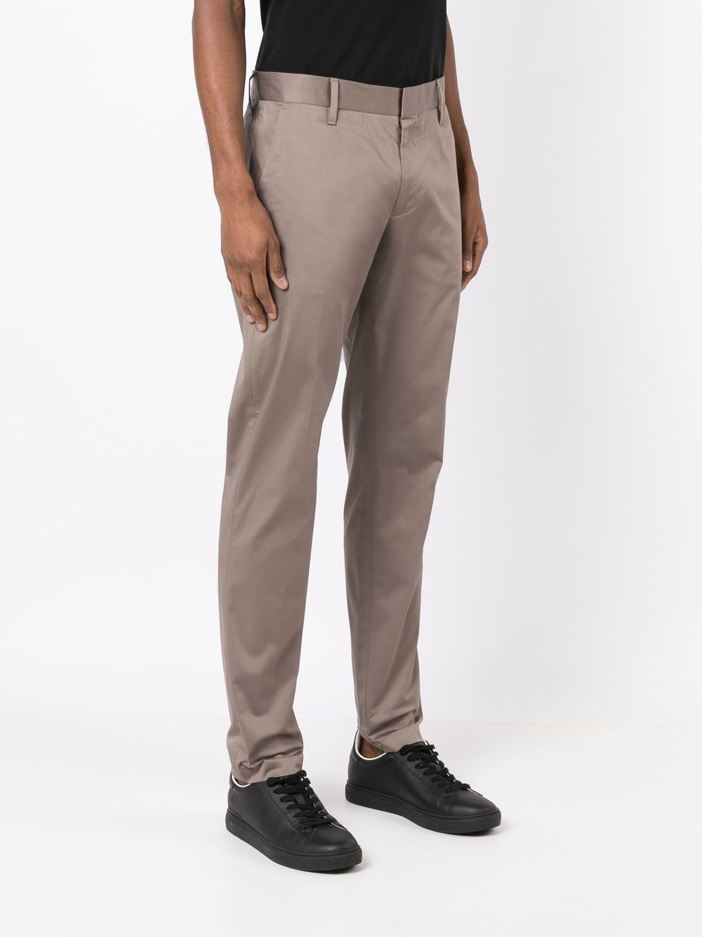 Emporio Armani Slim Fit Tailored Trousers in Dove Grey image 4