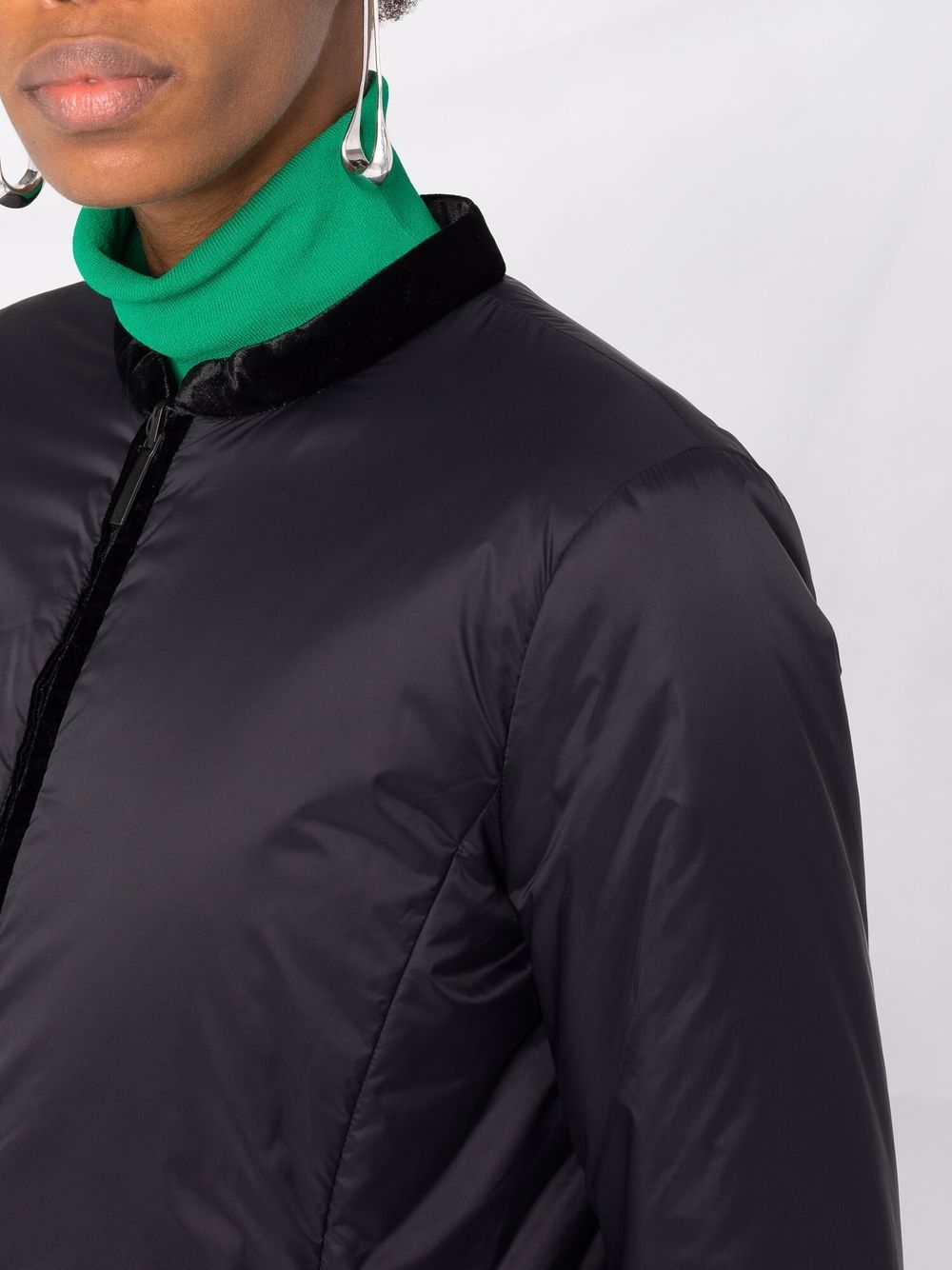 Emporio Armani Black Padded Bomber Jacket image 3