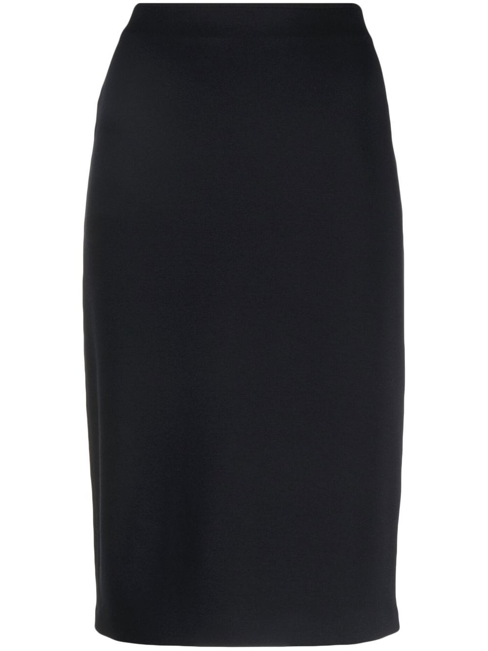 Emporio Armani Navy Blue Stretch Pencil Skirt image 0