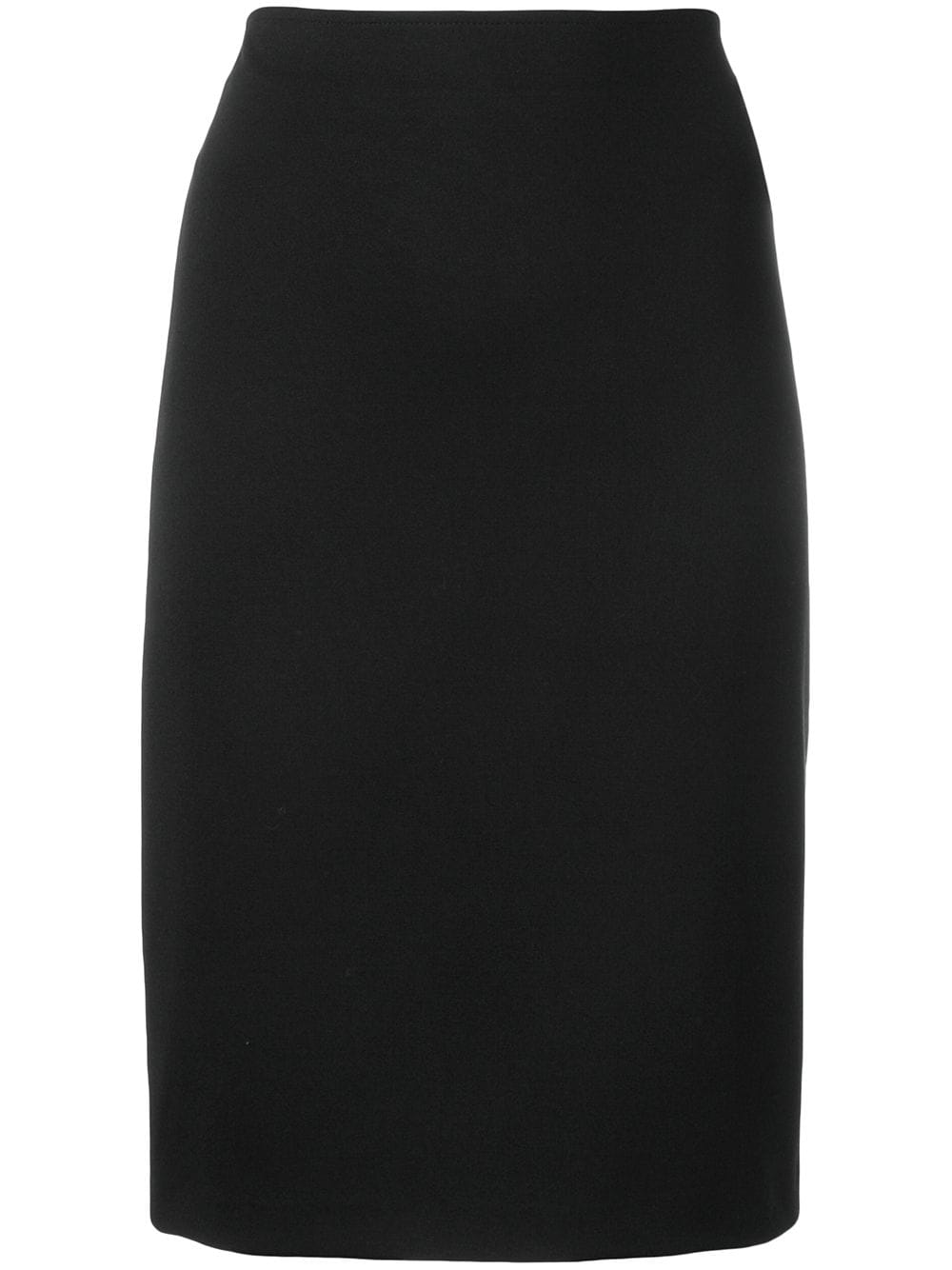 Emporio Armani Black Midi Skirt with High Waist image 0