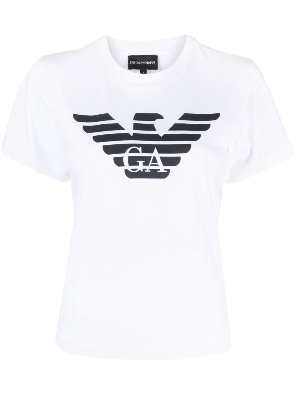 Emporio Armani White Logo Print Short Sleeve T-Shirt image 0