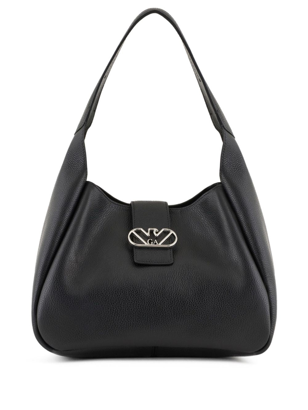 Emporio Armani Black Grained Leather Tote Bag image 0