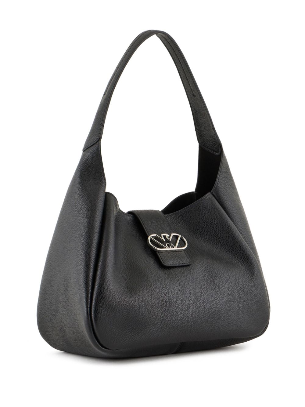 Emporio Armani Black Grained Leather Tote Bag image 2