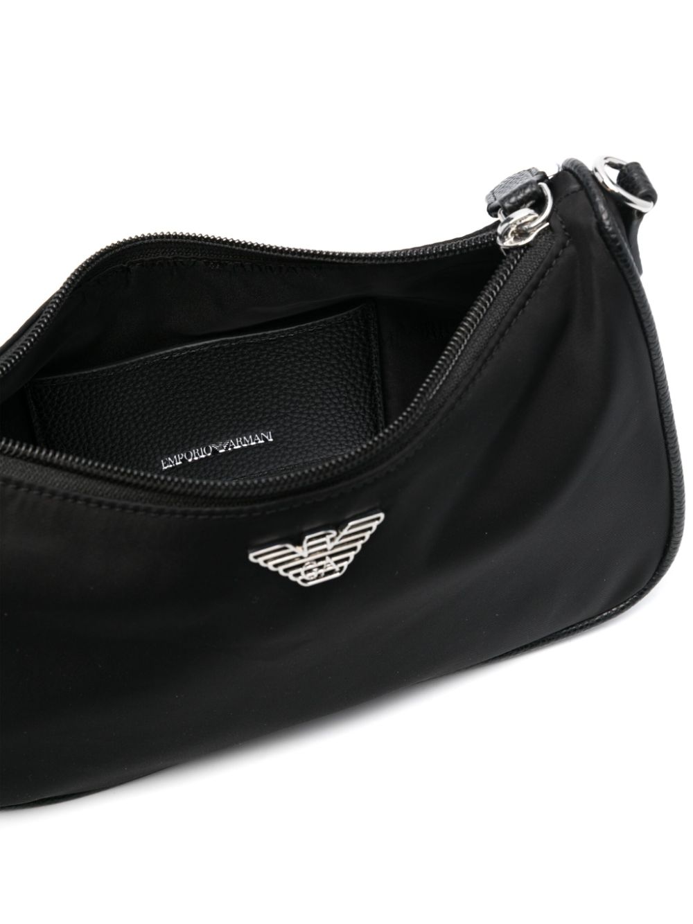 Emporio Armani Black Logo Embellished Shoulder Bag image 2