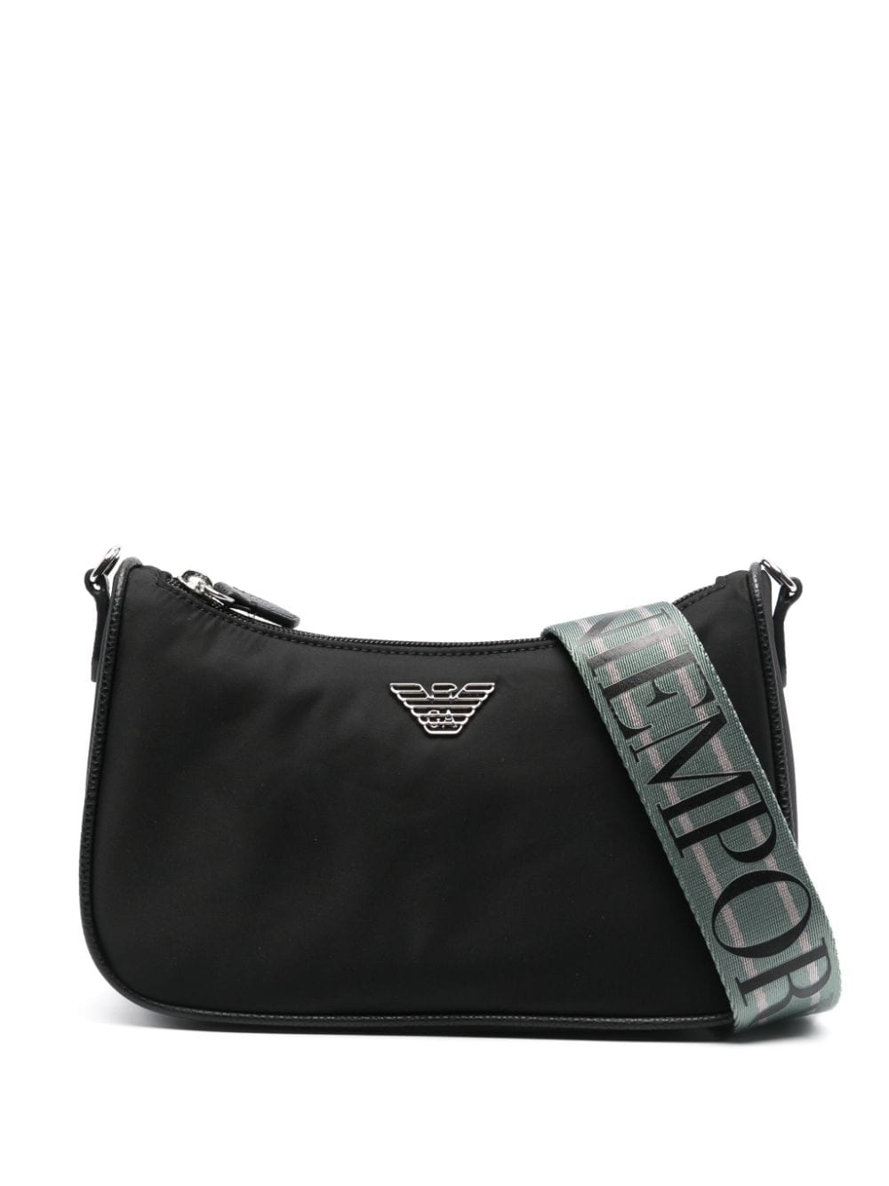 Emporio Armani Black Logo Embellished Shoulder Bag image 0