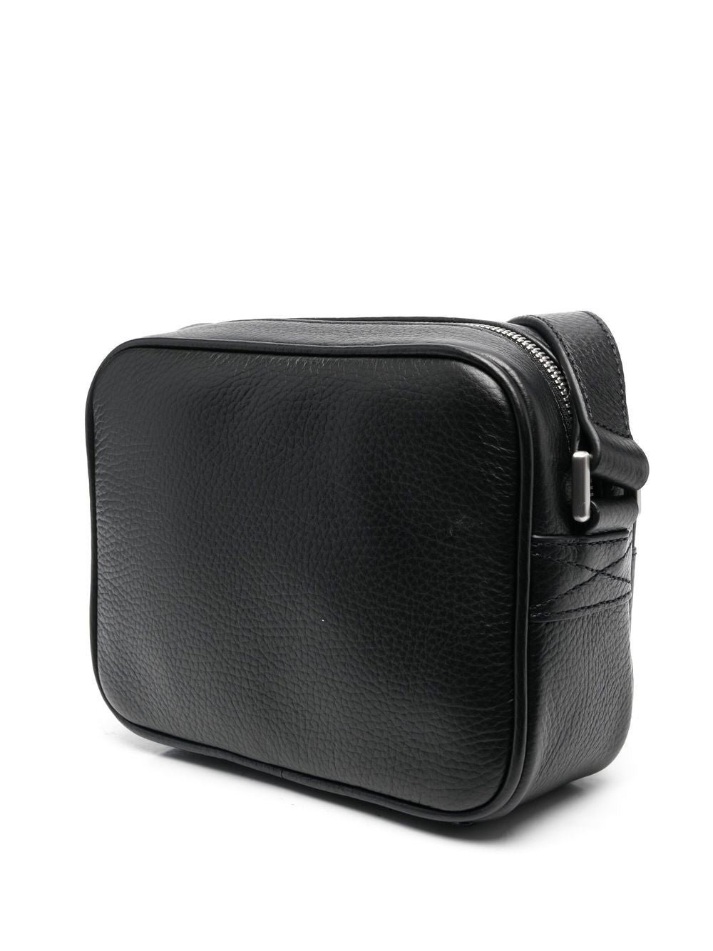 Emporio Armani Black Leather Crossbody Messenger Bag image 4