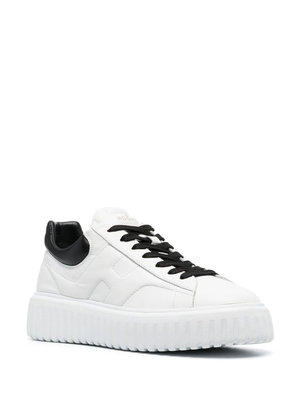 HOGAN H-Stripes White Leather Low-Top Sneakers image 1