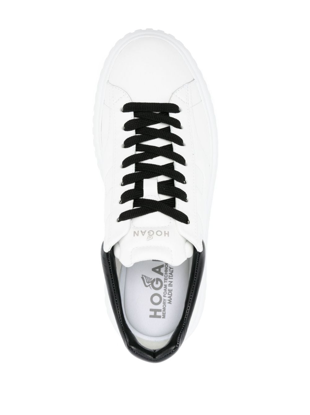 HOGAN H-Stripes White Leather Low-Top Sneakers image 2