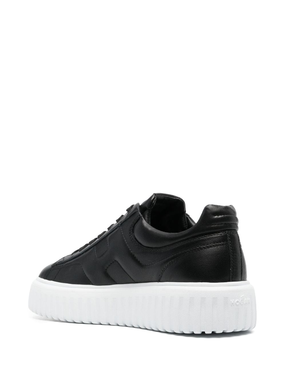 Hogan H-Stripes Black Leather Low-Top Sneakers image 2