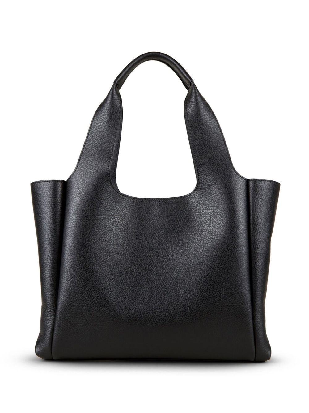 Hogan H-Logo Grained Leather Tote Bag - Black image 1