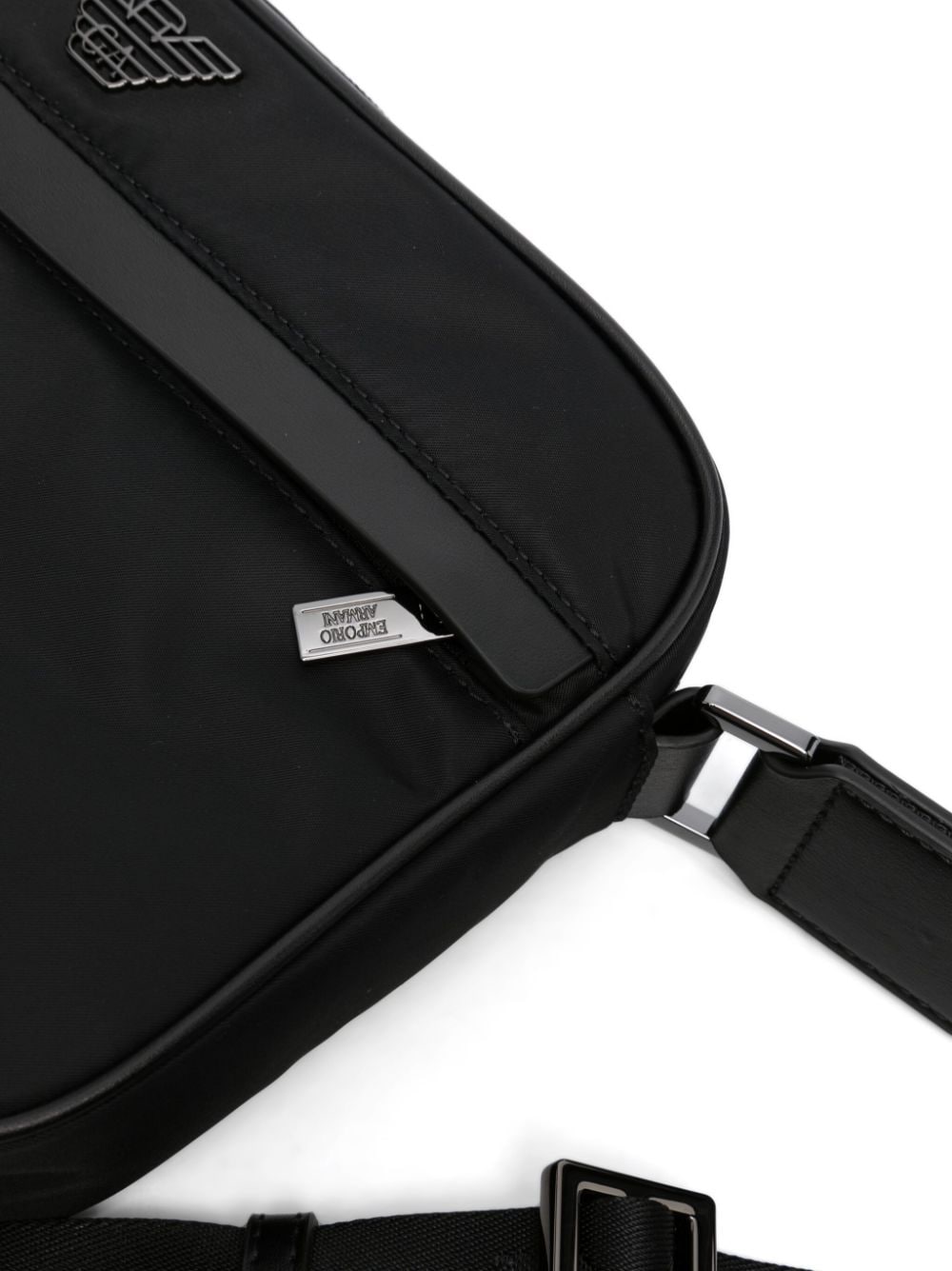 Emporio Armani Black Enamel Logo Crossbody Bag image 1