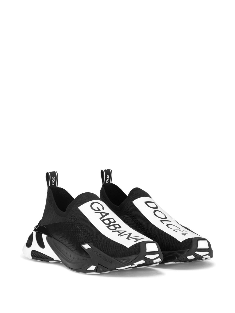 Dolce & Gabbana Sorrento Slip-On Sneakers in Black and White image 2