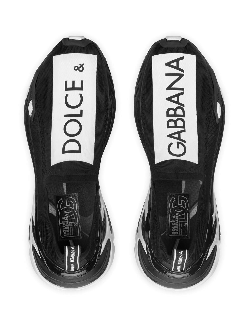 Dolce & Gabbana Sorrento Slip-On Sneakers in Black and White image 3