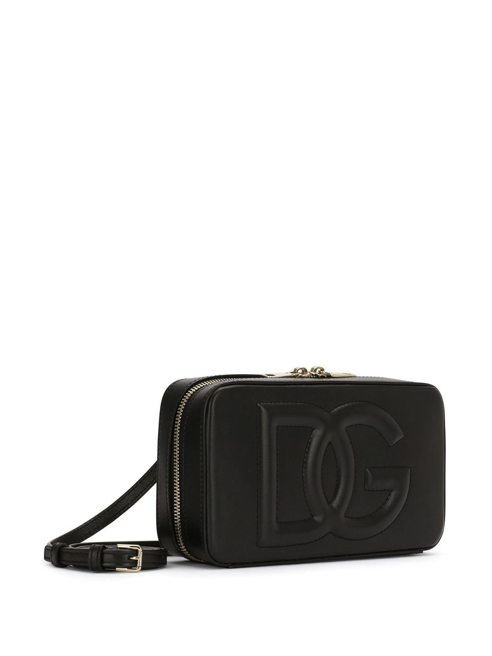 Dolce & Gabbana Black Embossed Logo Crossbody Bag image 3