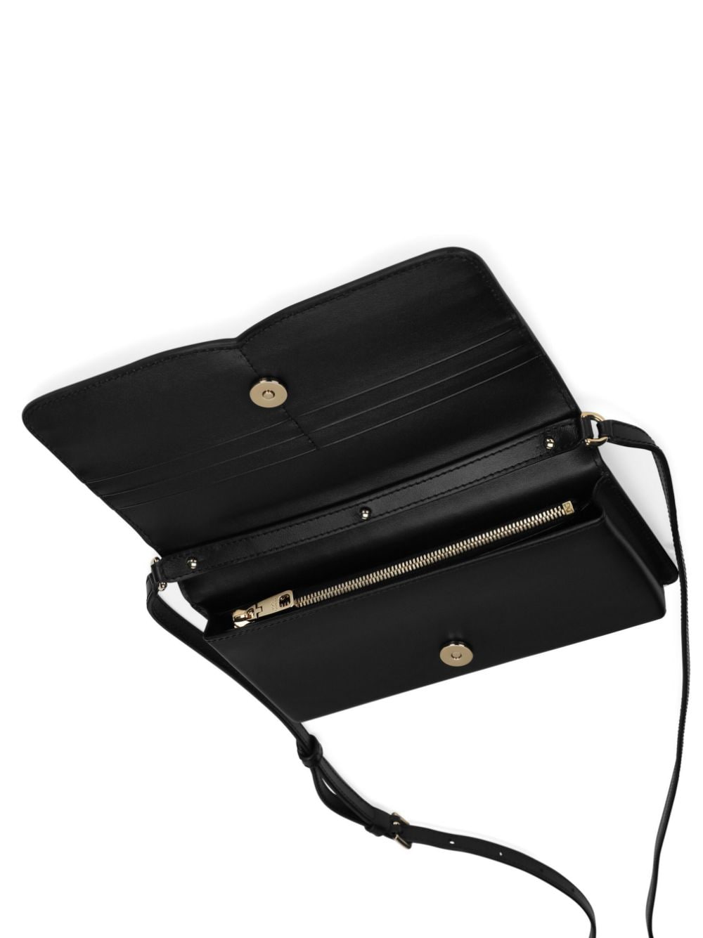 Dolce & Gabbana Black Calf Leather Shoulder Bag with Logo image 1