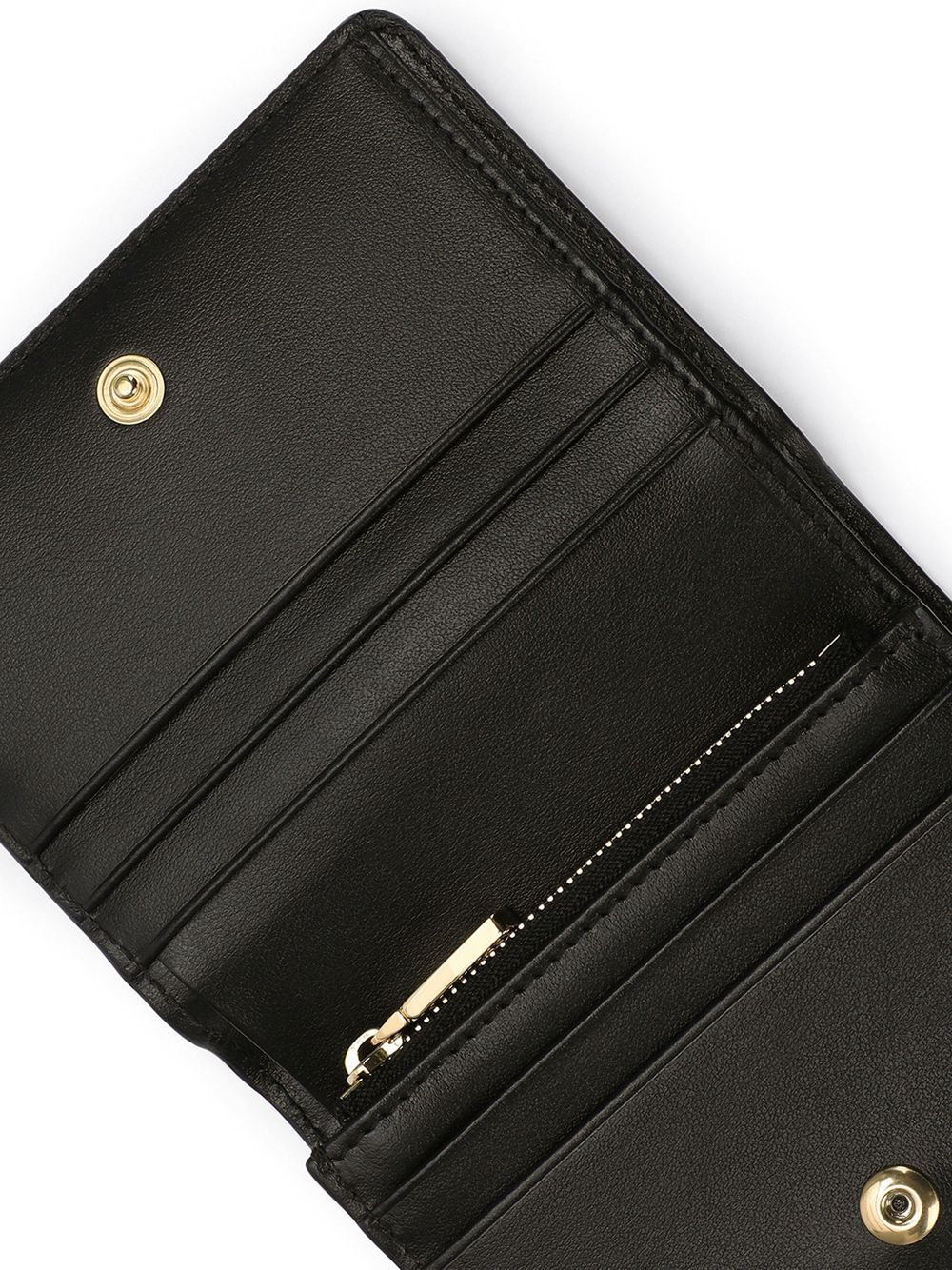 Dolce & Gabbana Embossed Logo Calf Leather Wallet - Black image 2