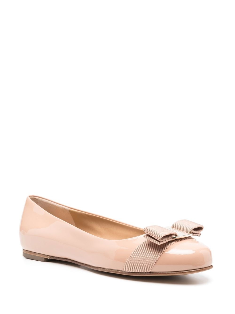 Ferragamo Women's Flat Shoes in Powder Pink Patent Leather image 2