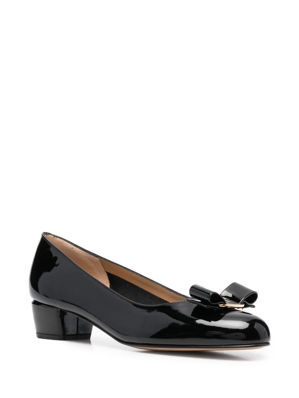 Ferragamo Women's Black Heels with Bow Detail image 2