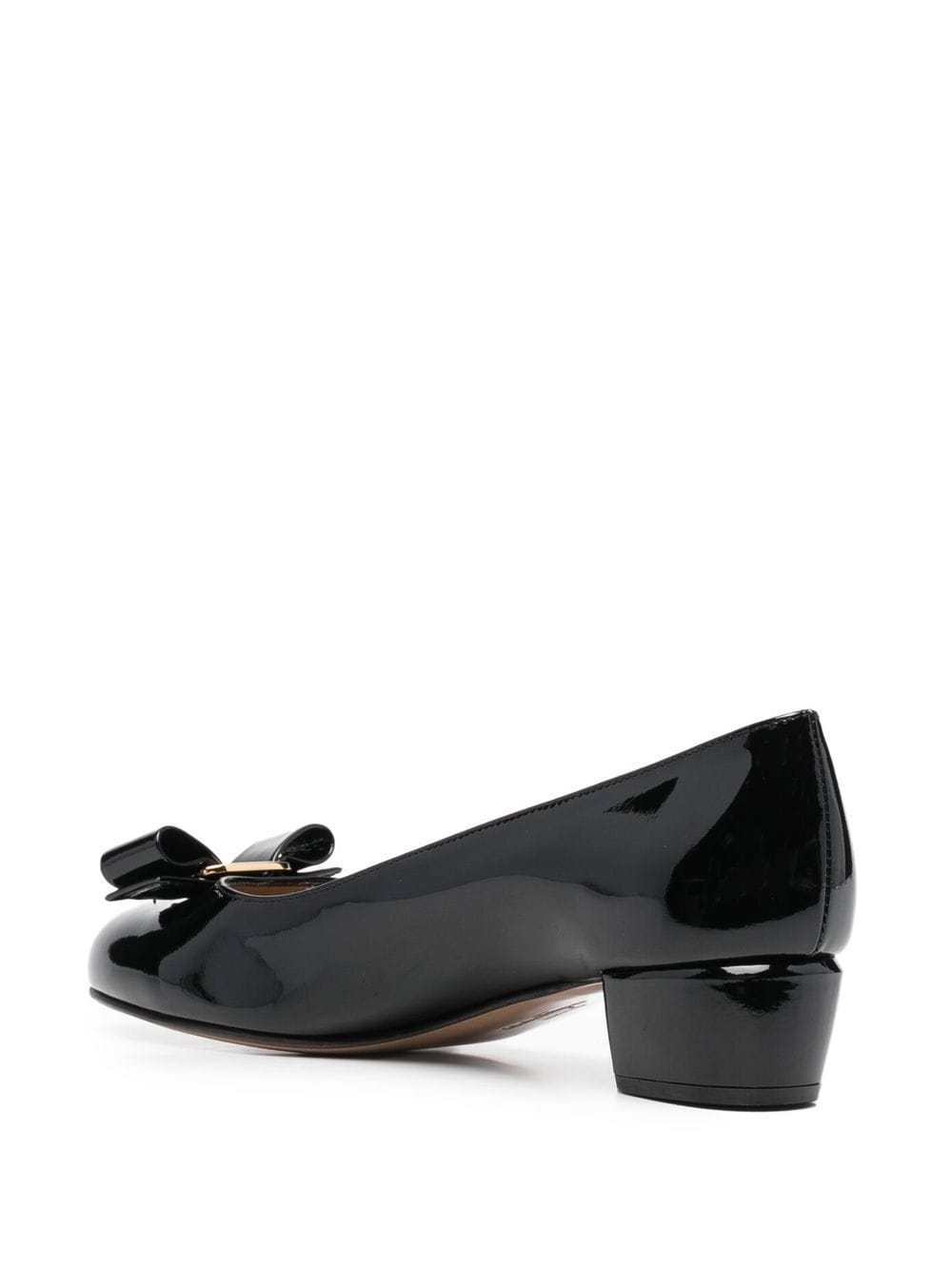 Ferragamo Women's Black Heels with Bow Detail image 3