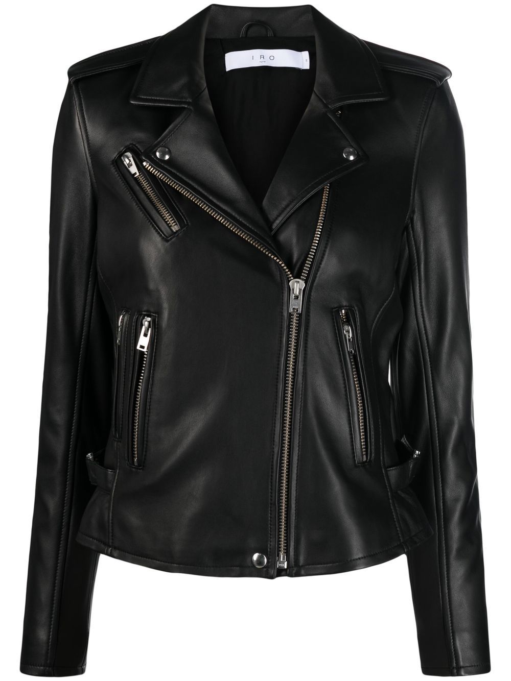 IRO Black Lambskin Biker Jacket image 0