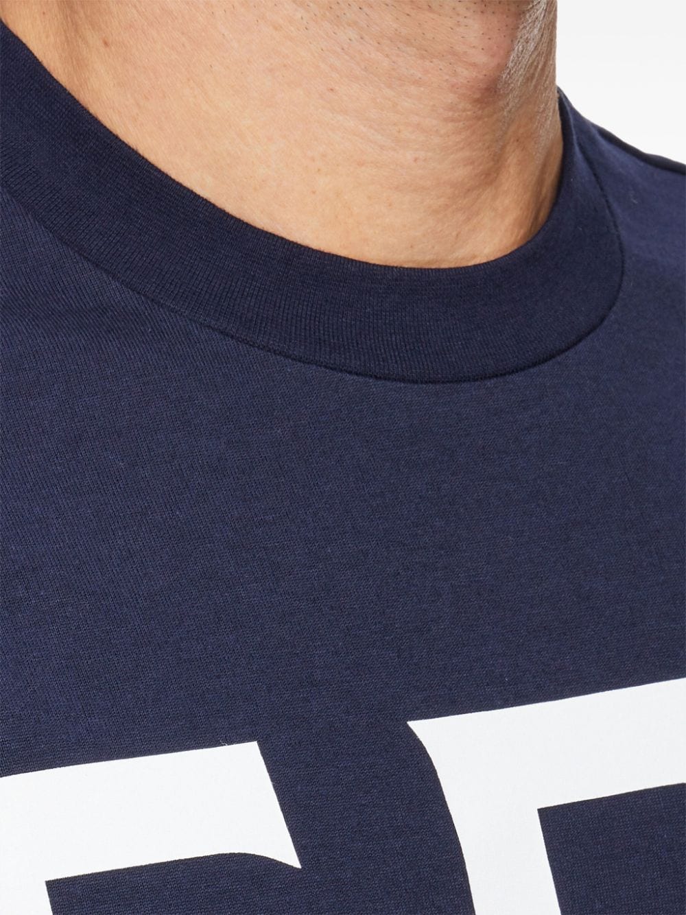 Ferragamo Logo Print Crew Neck T-Shirt - Blue image 2