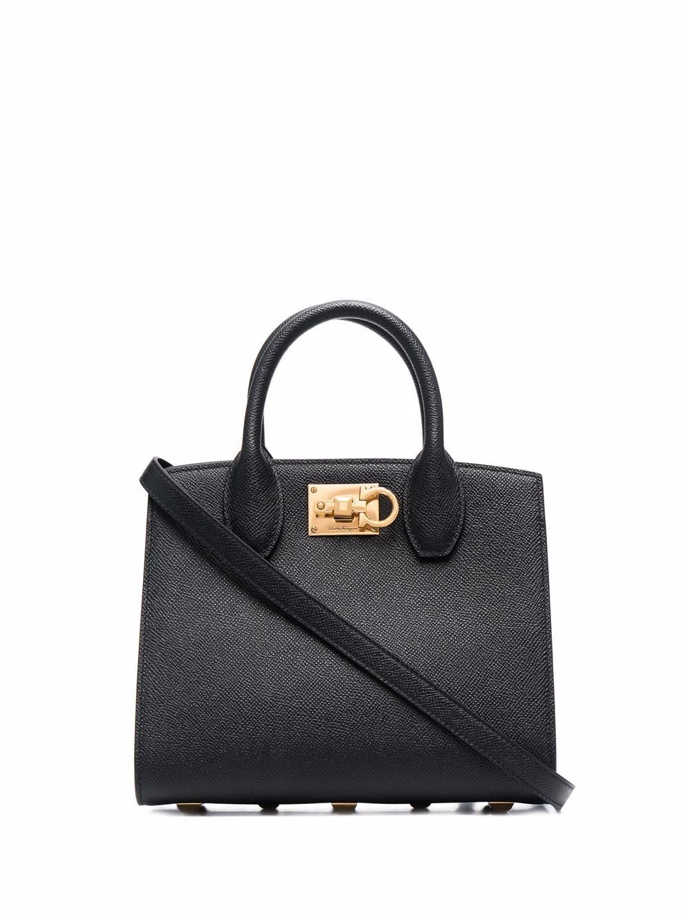 Salvatore Ferragamo The Studio Black Calf Leather Tote Bag image 0