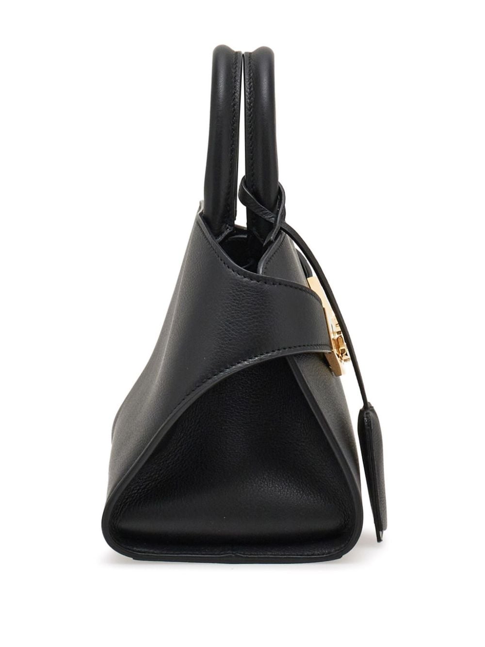 Ferragamo Black Calf Leather Top Handle Bag image 4