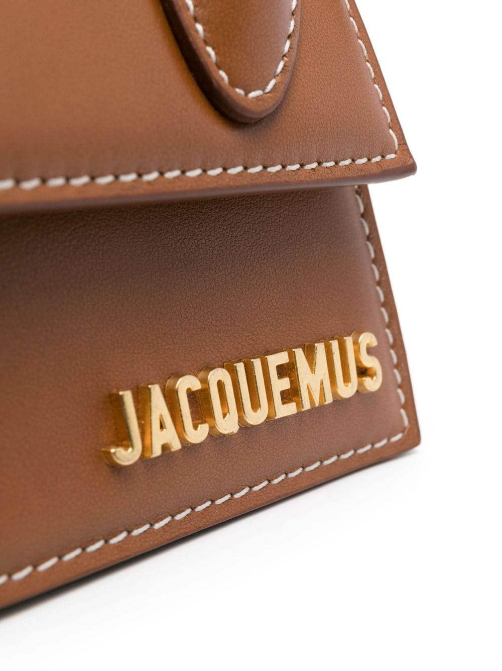 JACQUEMUS Le Chiquito Mini Brown Leather Tote Bag image 2