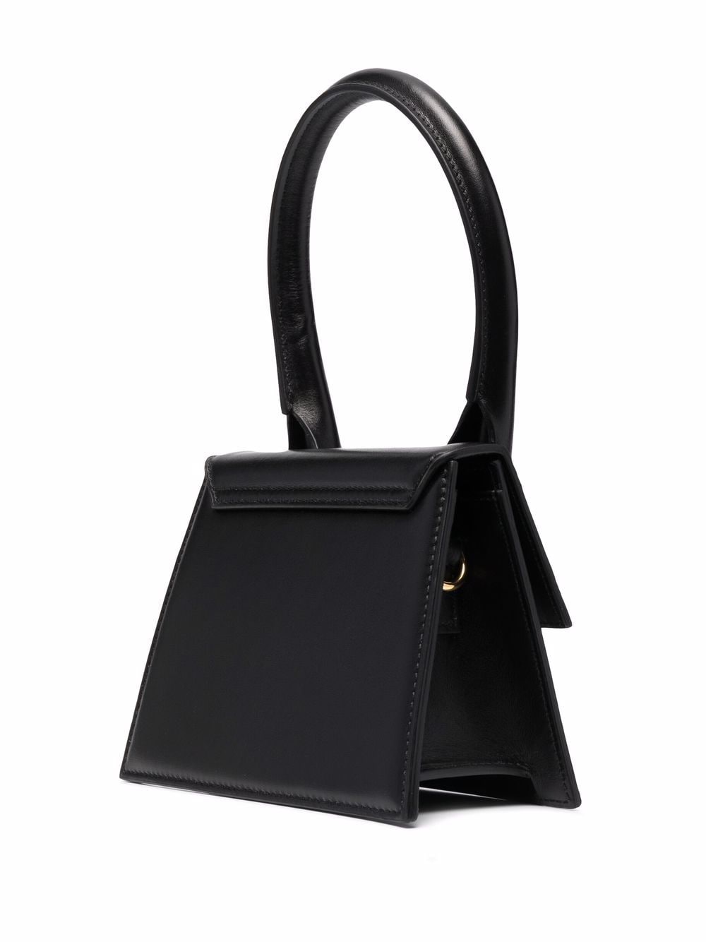 JACQUEMUS Le Moyen Chiquito Black Leather Tote Bag image 5