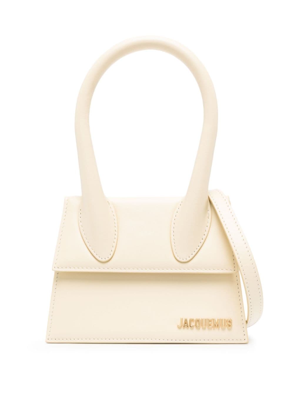 JACQUEMUS Le Chiquito Moyen White Leather Bag image 0