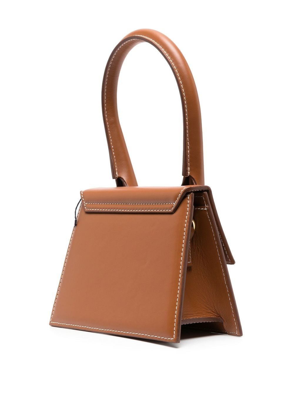 JACQUEMUS Le Chiquito Calfskin Leather Top-Handle Bag - Brown image 1