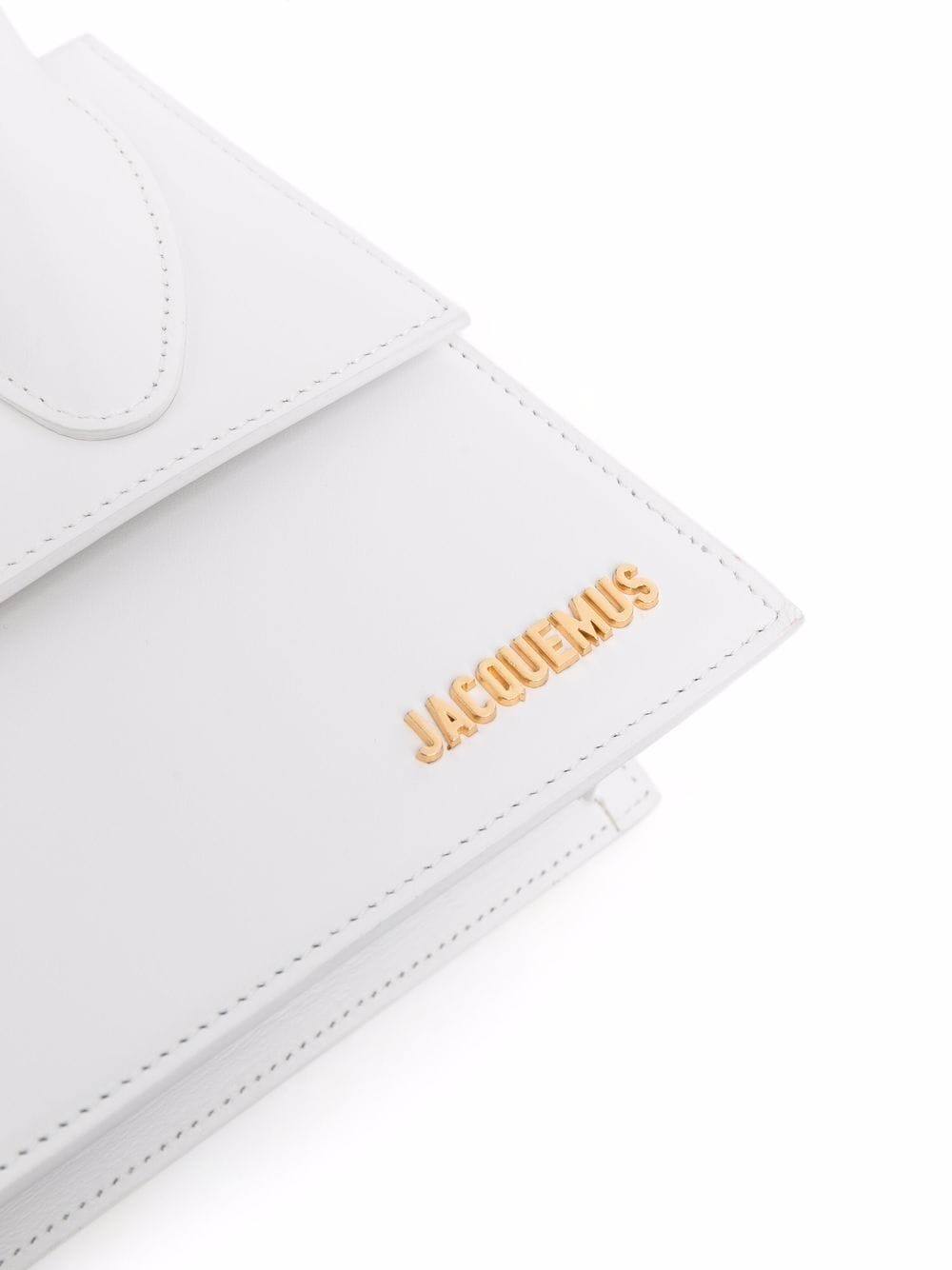 JACQUEMUS Le Grand Chiquito White Leather Tote Bag image 2