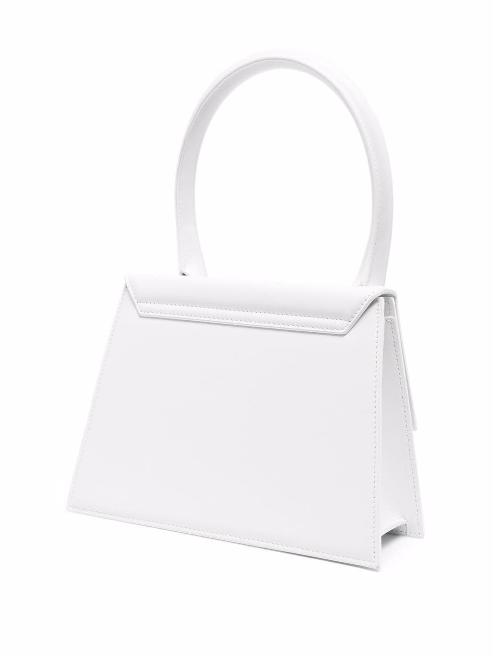 JACQUEMUS Le Grand Chiquito White Leather Tote Bag image 4