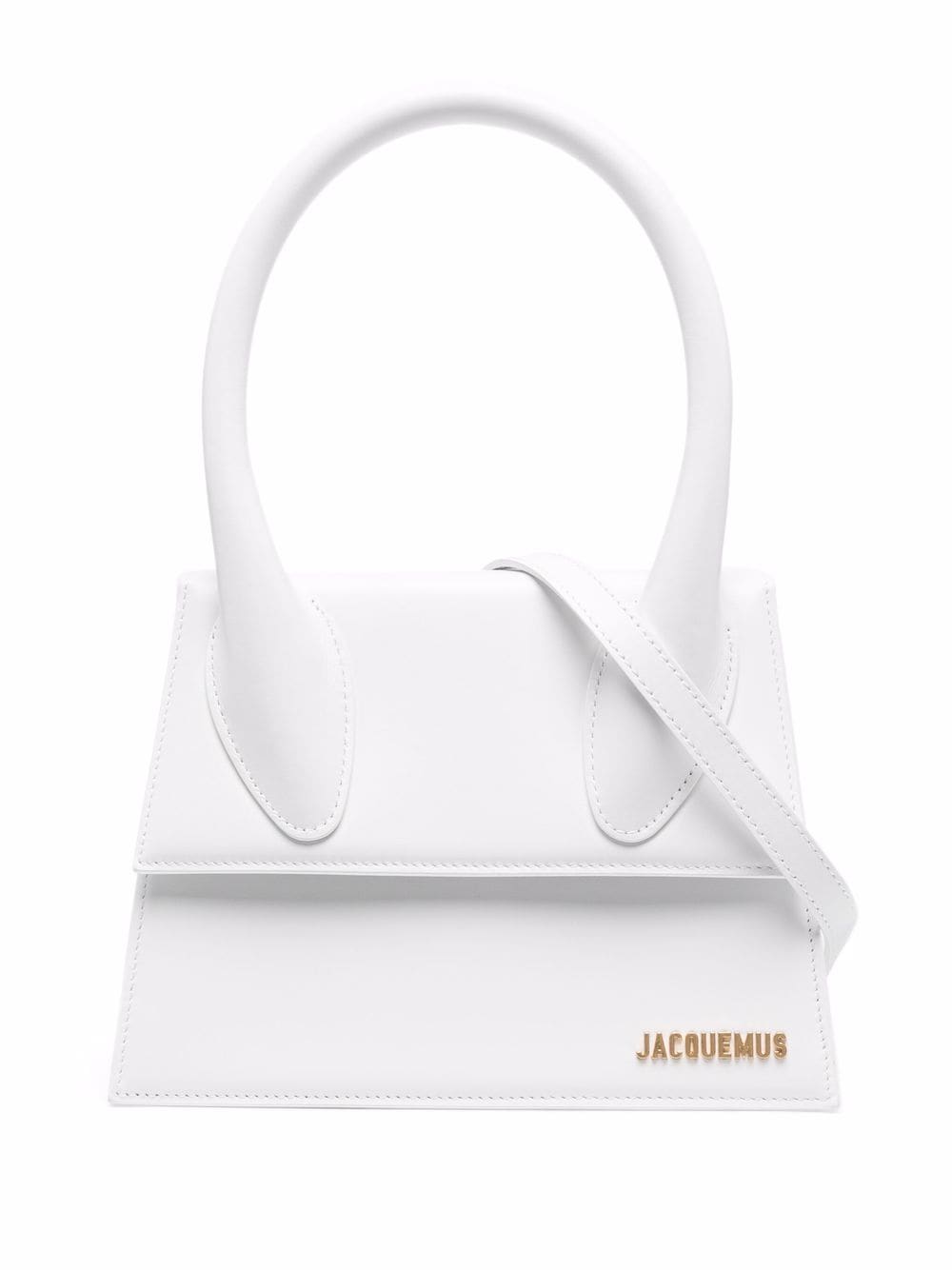 JACQUEMUS Le Grand Chiquito White Leather Tote Bag image 0