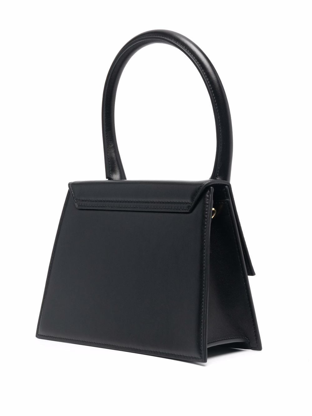 JACQUEMUS Le Grand Chiquito Black Leather Tote Bag image 4