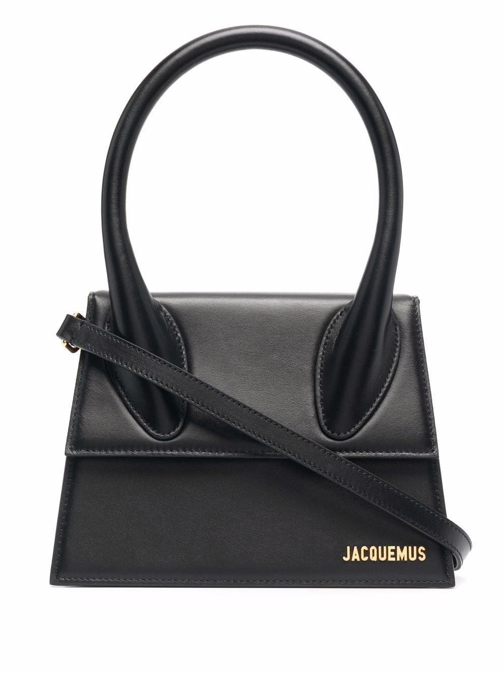 JACQUEMUS Le Grand Chiquito Black Leather Tote Bag image 0