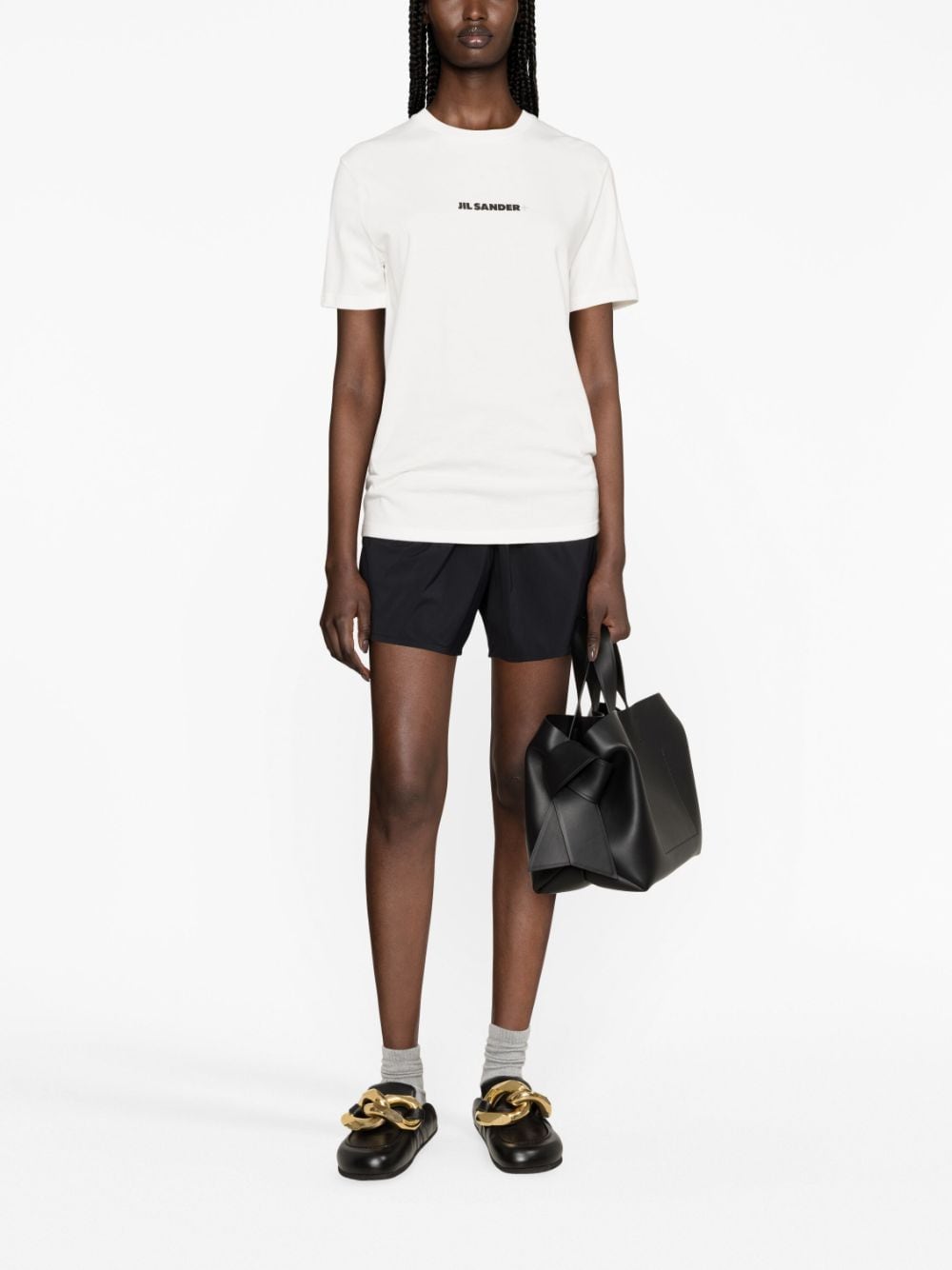 Jil Sander Plus White Cotton T-Shirt with Logo Print image 2