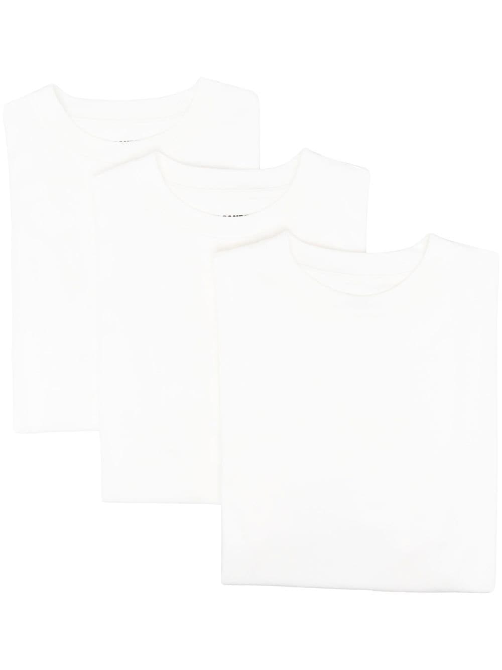 Jil Sander Plus 3-Pack White Organic Cotton T-Shirts image 0