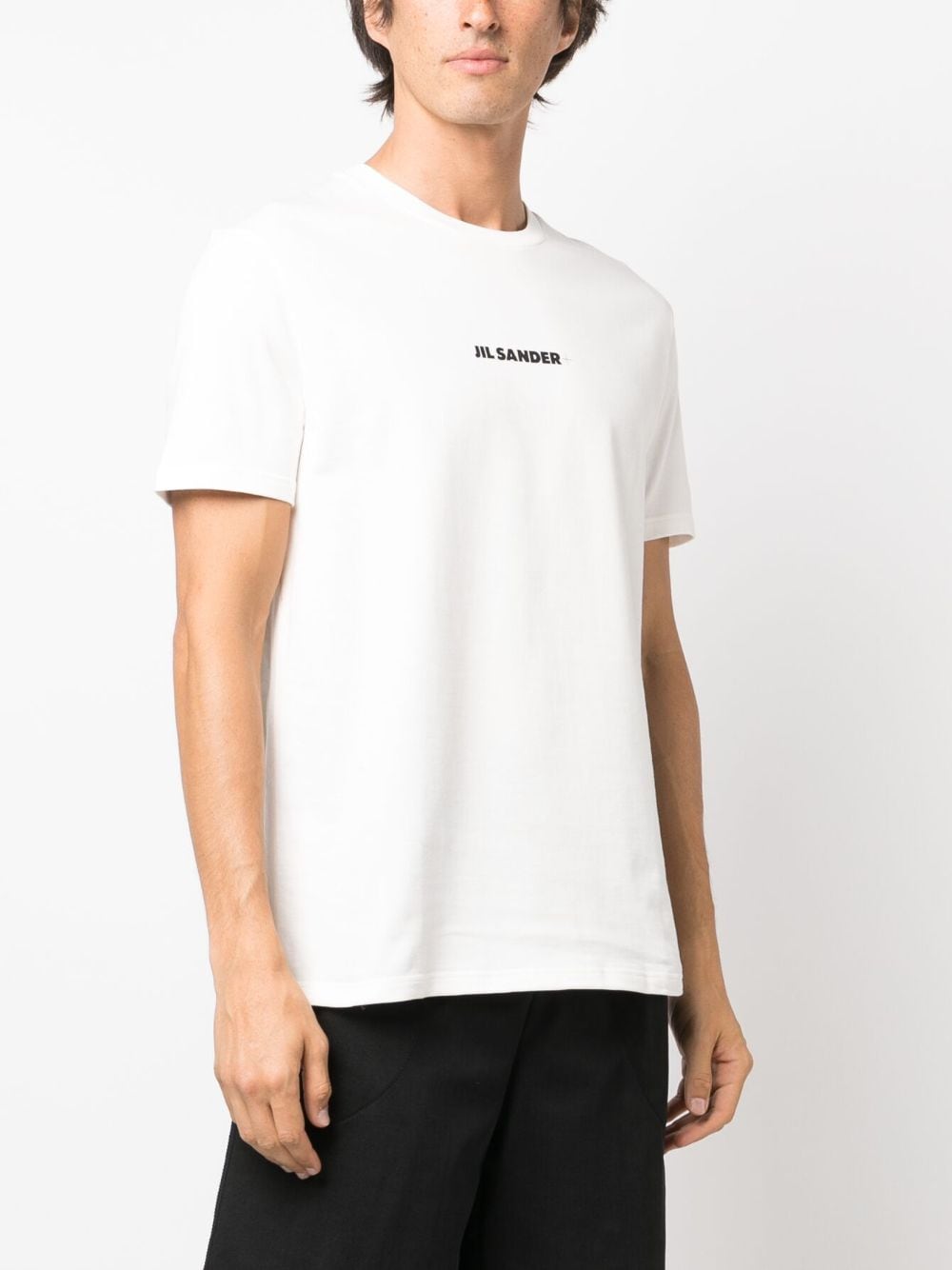 Jil Sander Plus White Logo-Print Cotton T-Shirt image 1