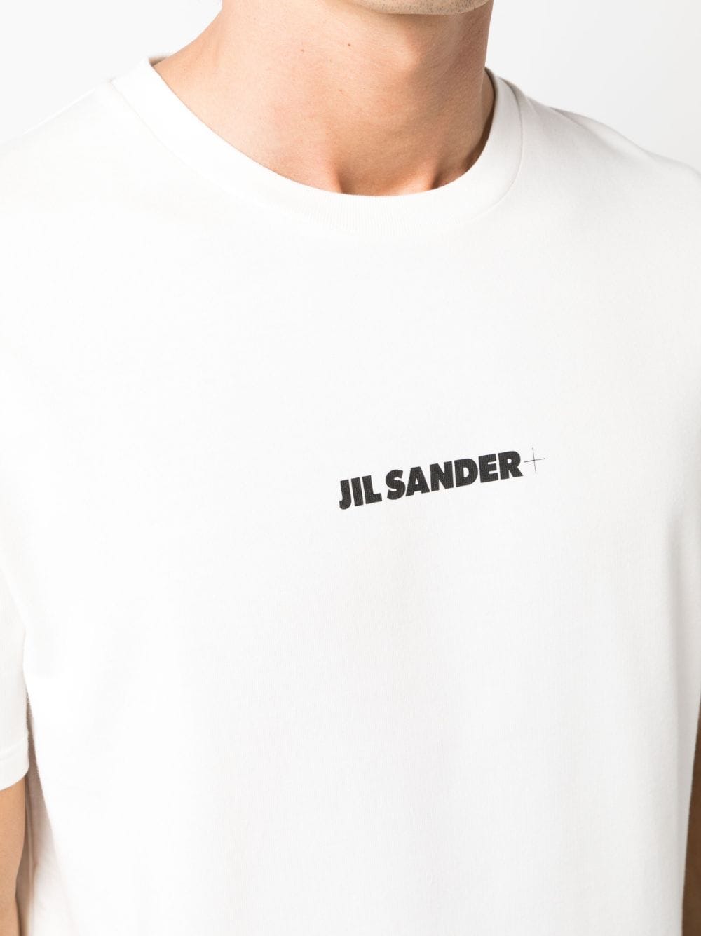 Jil Sander Plus White Logo-Print Cotton T-Shirt image 2