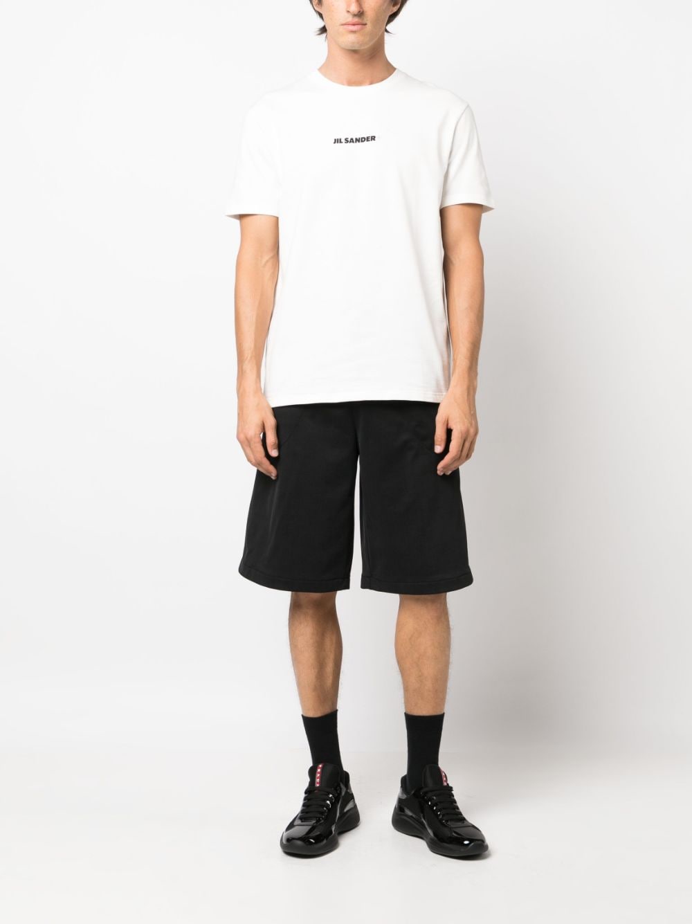 Jil Sander Plus White Logo-Print Cotton T-Shirt image 4