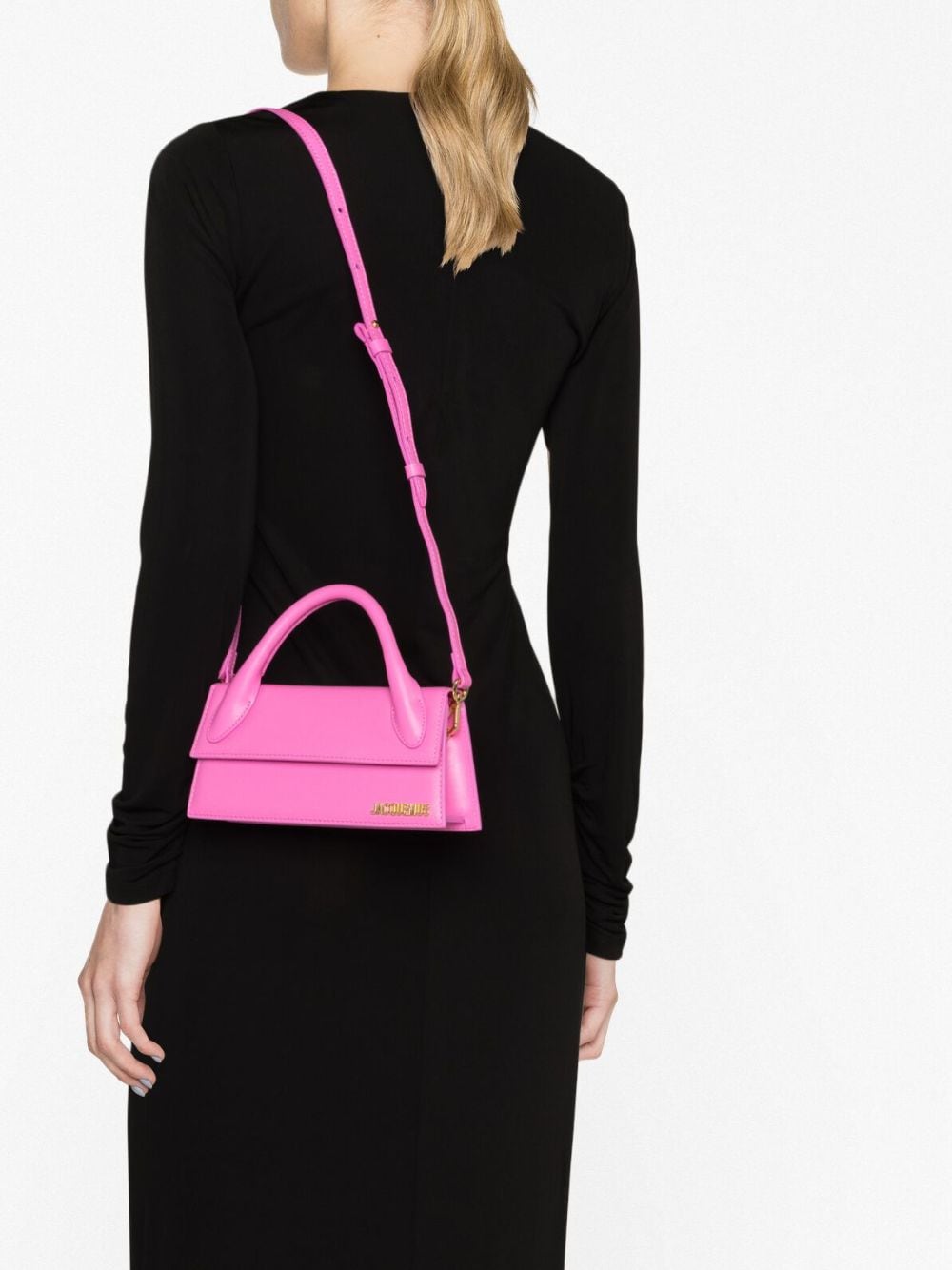 JACQUEMUS Le Chiquito Fuchsia Calfskin Shoulder Bag image 1