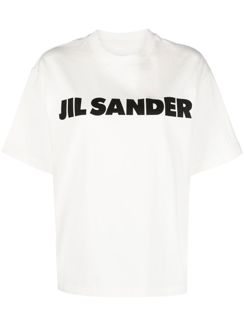 Jil Sander White Logo Print T-Shirt image 0