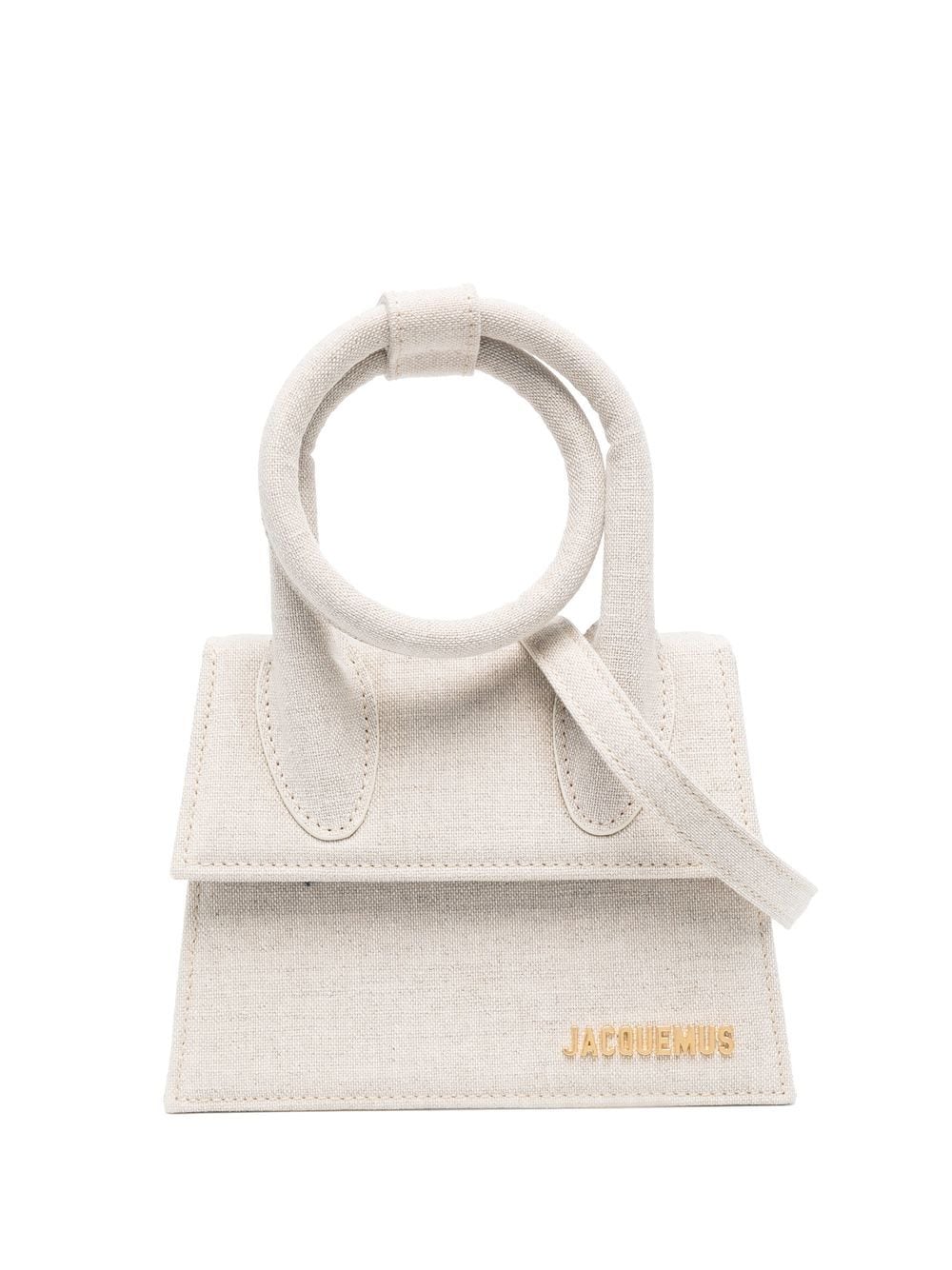 Jacquemus Le Chiquito Noeud Grey Canvas Tote Bag image 0