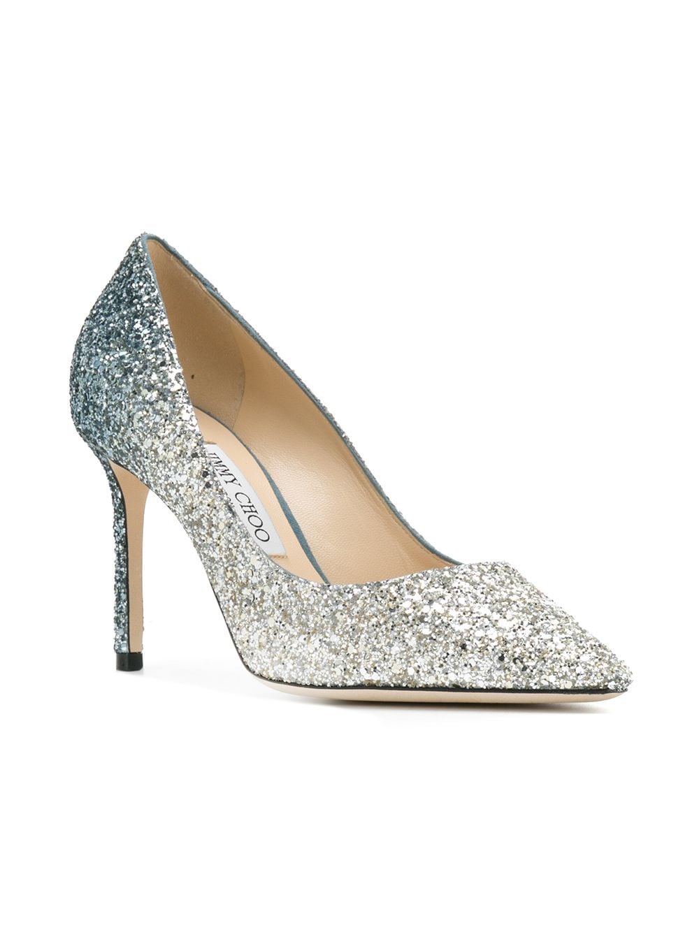 Jimmy Choo Romy Glitter Pointed Toe Pumps - Silver image 1