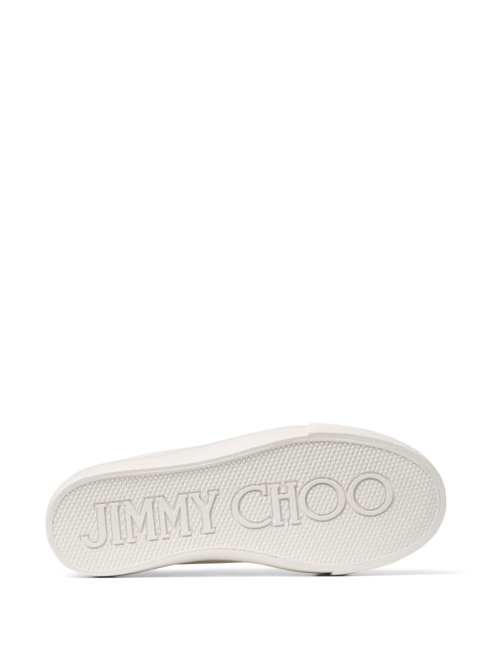 Jimmy Choo Embroidered Logo White Leather Sneakers image 1