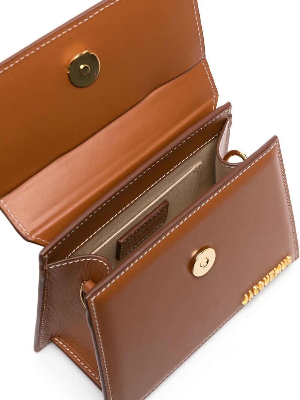 JACQUEMUS Le Chiquito Noeud Brown Calfskin Shoulder Bag image 2