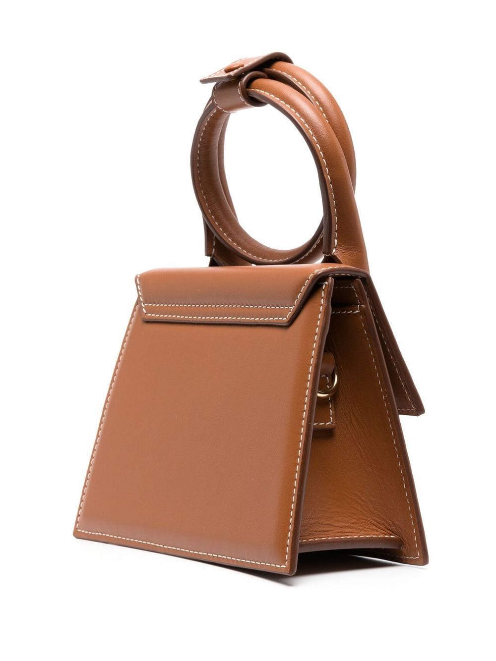 JACQUEMUS Le Chiquito Noeud Brown Calfskin Shoulder Bag image 4