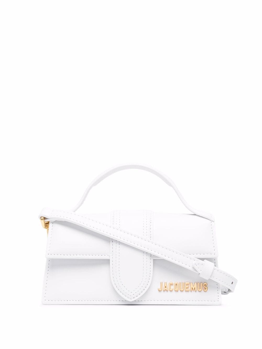 JACQUEMUS Le Bambino Long White Leather Shoulder Bag image 0