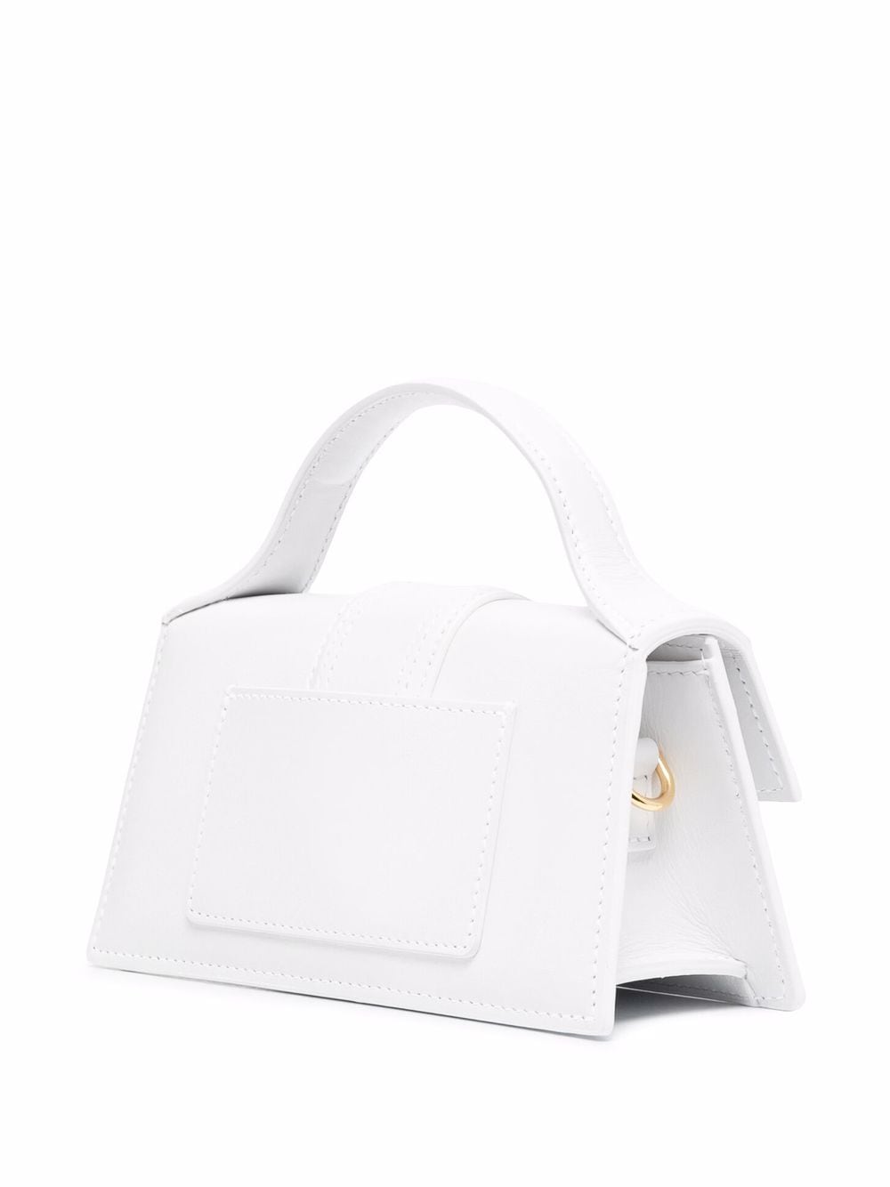 JACQUEMUS Le Bambino Long White Leather Shoulder Bag image 3